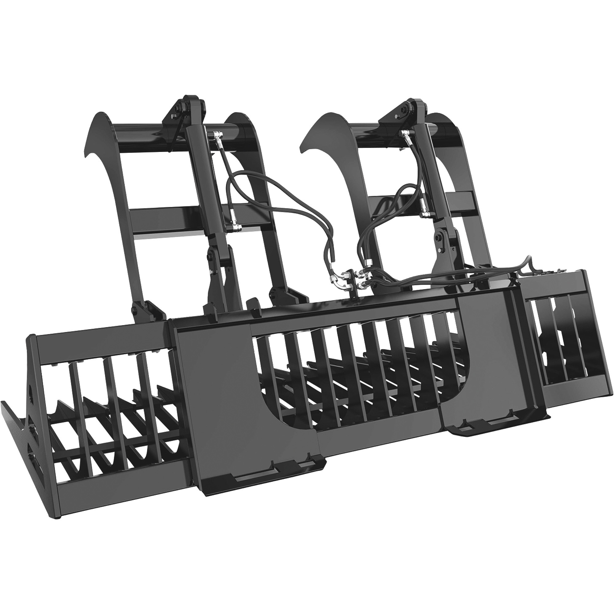 Braber Skid Steer Grapple Bucket, 72in.W Bucket, Model# BE-SSGB72
